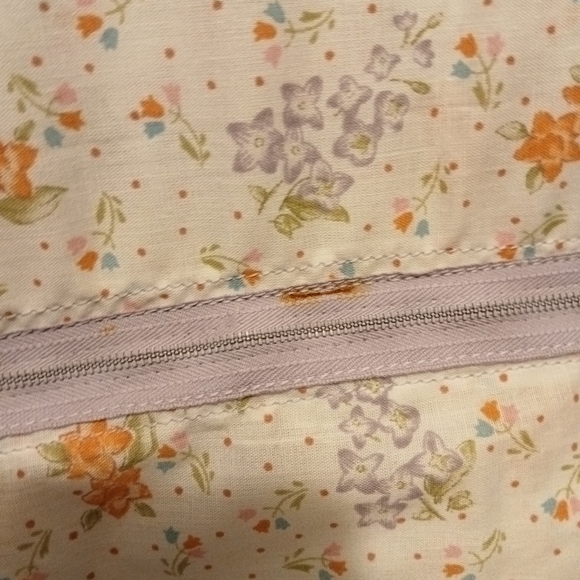 New Southwestern Tooled Vinyl Clutch Travel Hanging makeup bag Mauve Wristlet - Picture 11 of 12